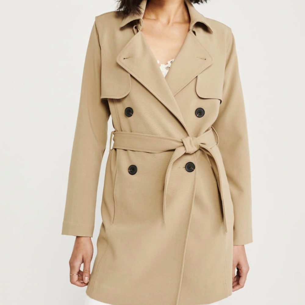 Khaki Drapey Trench Coat